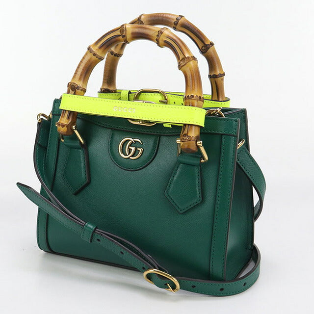 中古 グッチ ハンドバッグ レディース ブランド GUCCI グッチ ダイアナ スモール トートバッグ 2WAY レザー 655661 グリーン バッグ USDGU97440011