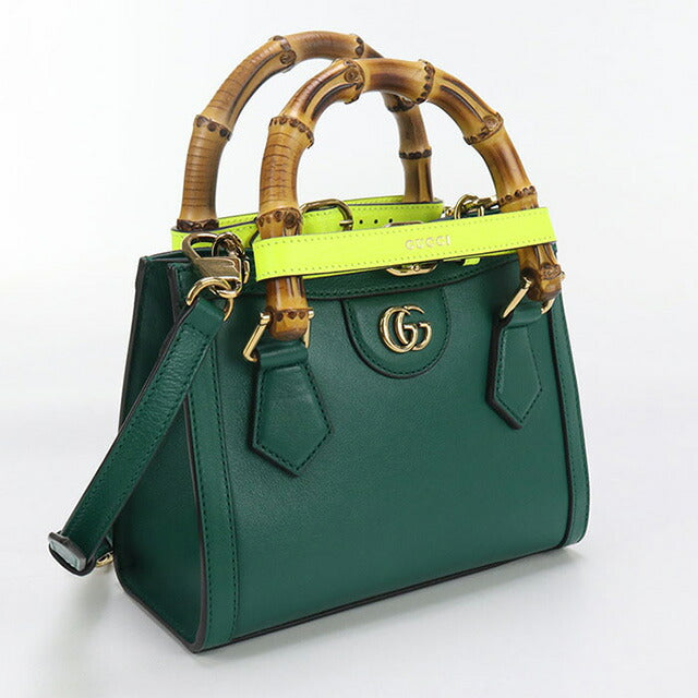 中古 グッチ ハンドバッグ レディース ブランド GUCCI グッチ ダイアナ スモール トートバッグ 2WAY レザー 655661 グリーン バッグ USDGU97440011