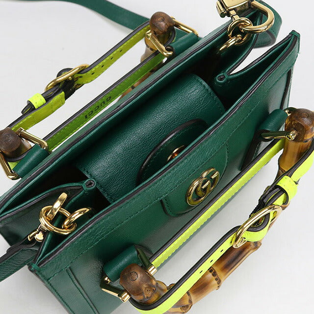 中古 グッチ ハンドバッグ レディース ブランド GUCCI グッチ ダイアナ スモール トートバッグ 2WAY レザー 655661 グリーン バッグ USDGU97440011