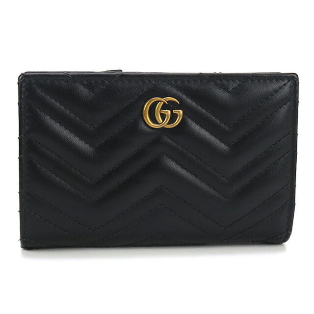 中古 グッチ 二折財布 レディース ブランド GUCCI ダブルG カードケース ウォレット 781583 ブラック 財布 USDGU97651011