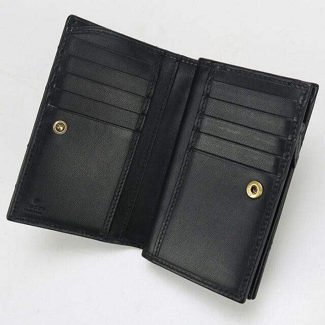 中古 グッチ 二折財布 レディース ブランド GUCCI ダブルG カードケース ウォレット 781583 ブラック 財布 USDGU97651011