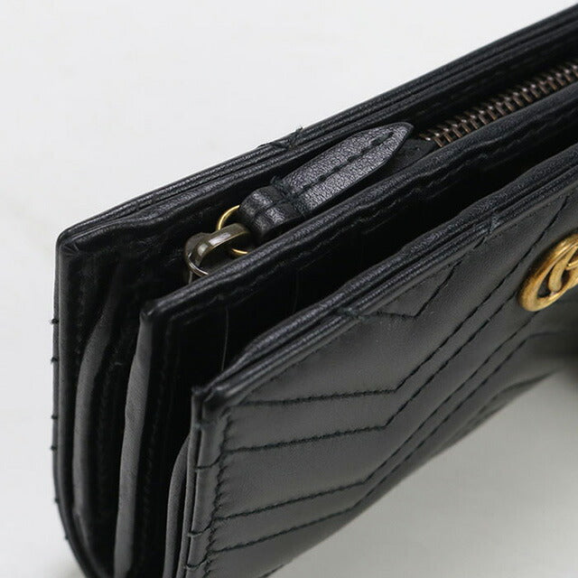 中古 グッチ 二折財布 レディース ブランド GUCCI ダブルG カードケース ウォレット 781583 ブラック 財布 USDGU97651011