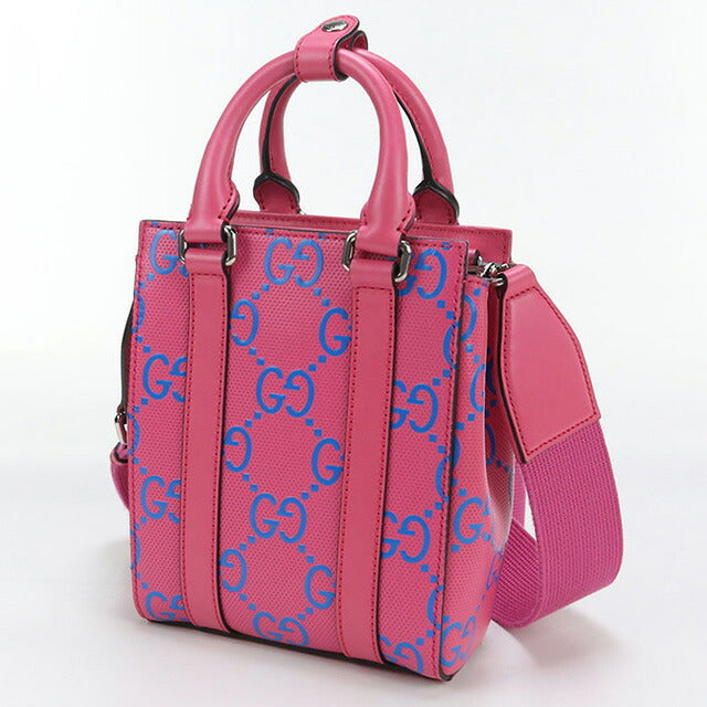 中古 グッチ トートバッグ レディース ブランド GUCCI GGエンボス ミニ 2WAY レザー 696010 ピンク バッグ USDGU97693011