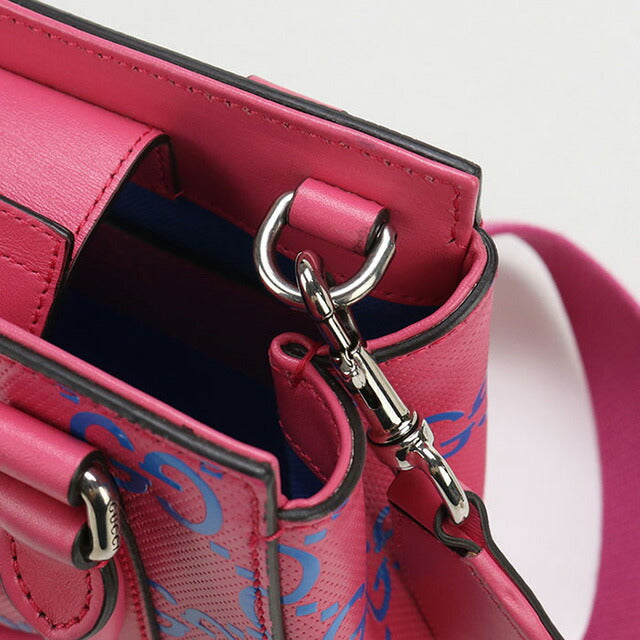 中古 グッチ トートバッグ レディース ブランド GUCCI GGエンボス ミニ 2WAY レザー 696010 ピンク バッグ USDGU97693011