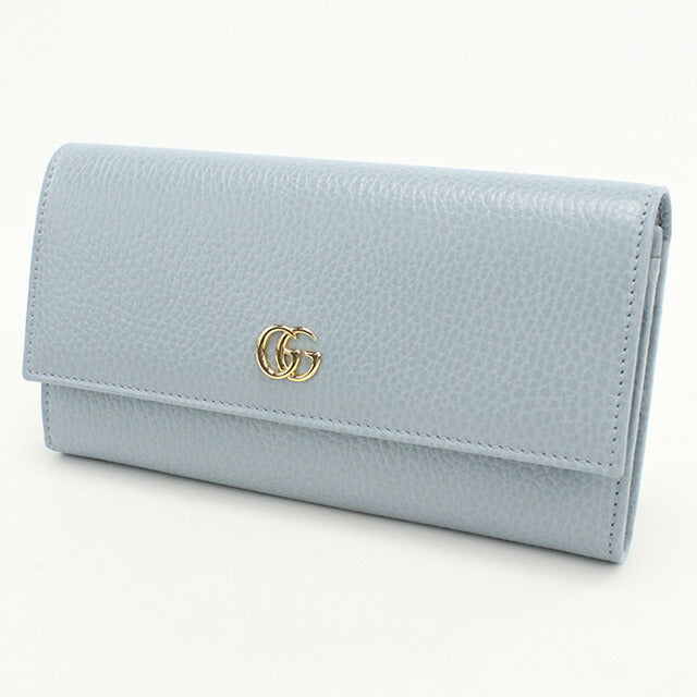 中古 グッチ 長財布二折 レディース ブランド GUCCI ダブルG コンチネンタルウォレット レザー 456116 ブルー 財布 USDGU97867011