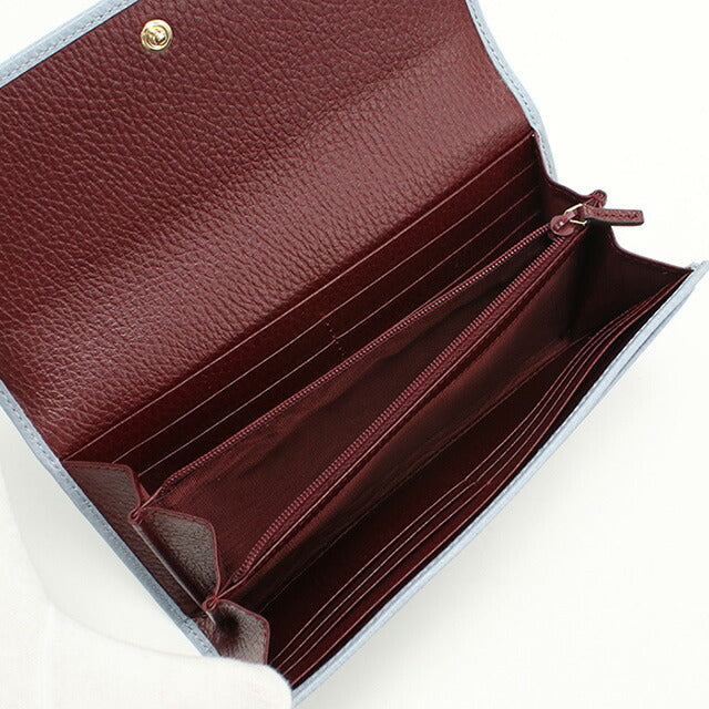 中古 グッチ 長財布二折 レディース ブランド GUCCI ダブルG コンチネンタルウォレット レザー 456116 ブルー 財布 USDGU97867011