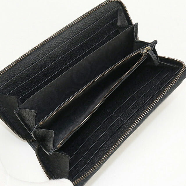 中古 グッチ 長財布ラウンドファスナー レディース ブランド GUCCI インターロッキングG ジップアラウンド長財布 レザー 750458 ブラック USDGU97963011