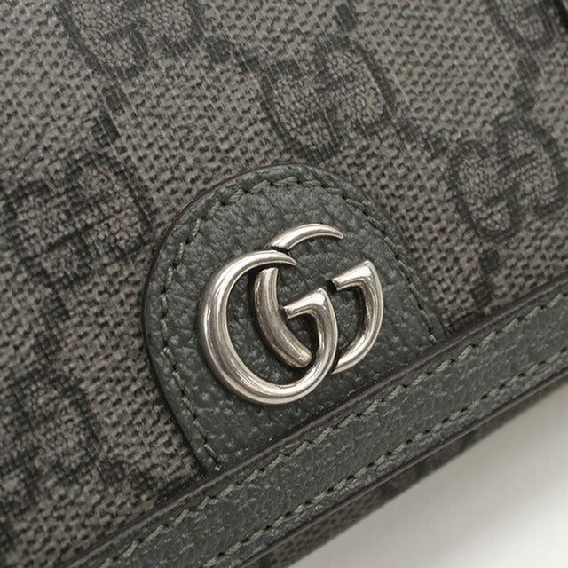 中古 グッチ 名刺入れ メンズ ブランド GUCCI オフィディア 732025 グレー 小物 USDGU98419011