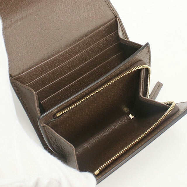 中古 グッチ 二折財布 レディース ブランド GUCCI オフィディア GG カードケース ウォレット レザー 598662 ベージュ 財布 USDGU98673011