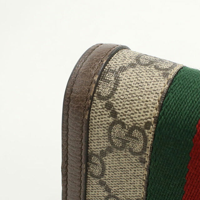 中古 グッチ 二折財布 レディース ブランド GUCCI オフィディア GG カードケース ウォレット レザー 598662 ベージュ 財布 USDGU98673011