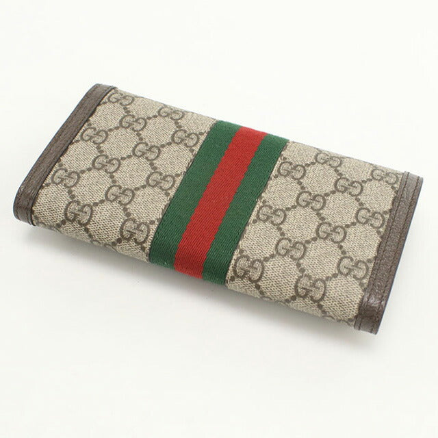 中古 グッチ 長財布ニ折小銭入付き レディース ブランド GUCCI オフィディア GG コンチネンタルウォレット レザー 523153 ベージュ 財布 USDGU98808011