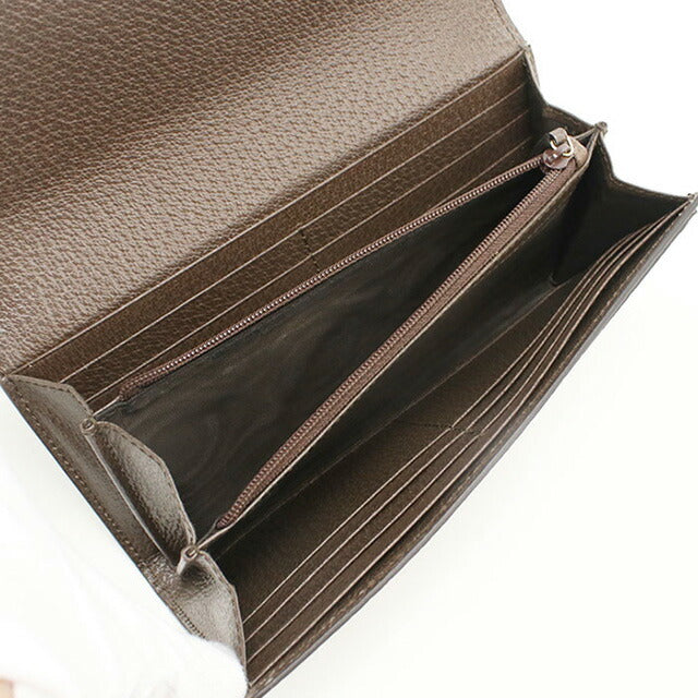 中古 グッチ 長財布ニ折小銭入付き レディース ブランド GUCCI オフィディア GG コンチネンタルウォレット レザー 523153 ベージュ 財布 USDGU98808011