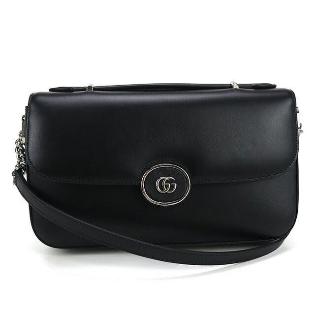 Used Gucci Handbag Ladies Brand GUCCI Petit GG 2WAY Handbag Leather 739721 Black Bag USDGU98979011