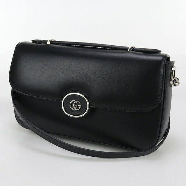 Used Gucci Handbag Ladies Brand GUCCI Petit GG 2WAY Handbag Leather 739721 Black Bag USDGU98979011