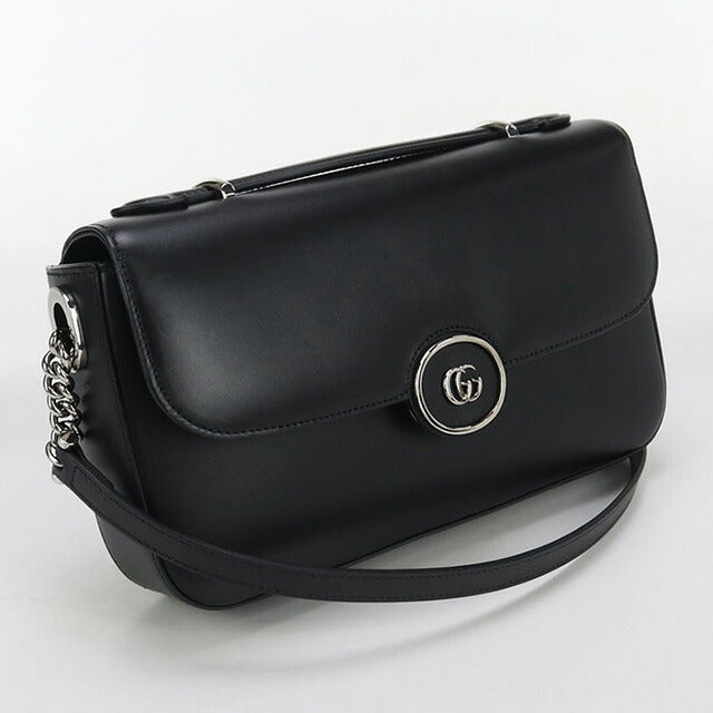 Used Gucci Handbag Ladies Brand GUCCI Petit GG 2WAY Handbag Leather 739721 Black Bag USDGU98979011