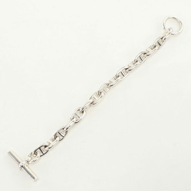 中古 エルメス ブレスレット ユニセックス ブランド HERMES シェーヌダンクルMM 15コマ シルバー アクセサリー USDHE100450011