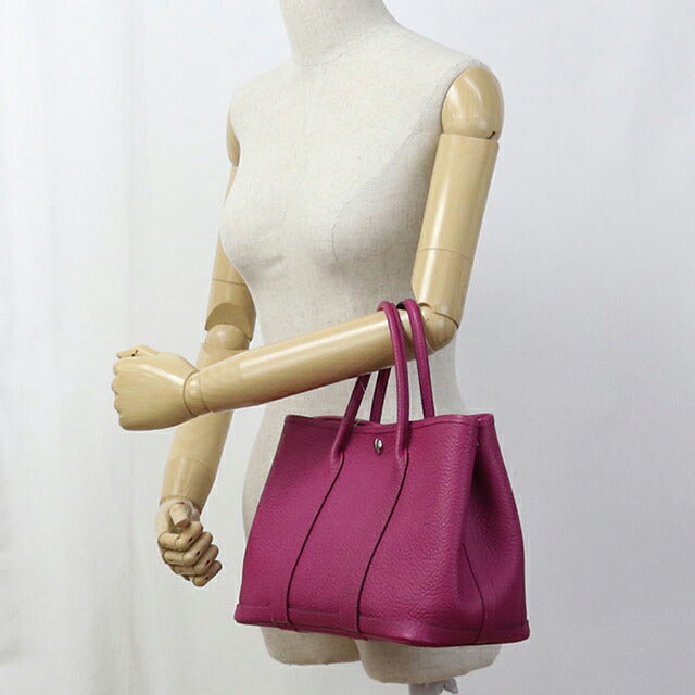 二手爱马仕手提包女士品牌 HERMES 花园派对 TPM 粉色包 USDHE100561011