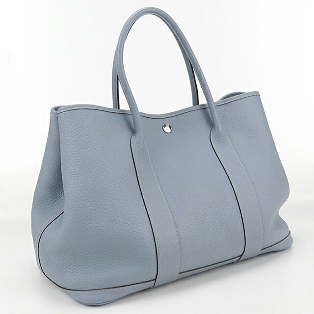 中古 エルメス トートバッグ レディース ブランド HERMES ガーデンパーティPM ブルー バッグ USDHE101582011