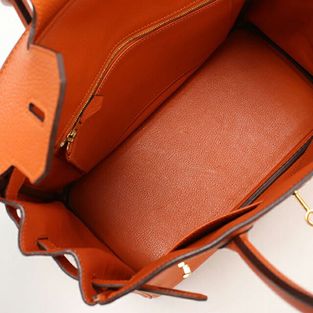 二手 Hermes 手提包 女士品牌 HERMES Birkin 30 橙色包 USDHE101820011