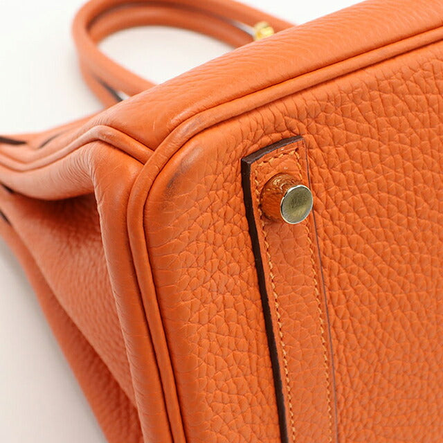 二手 Hermes 手提包 女士品牌 HERMES Birkin 30 橙色包 USDHE101820011