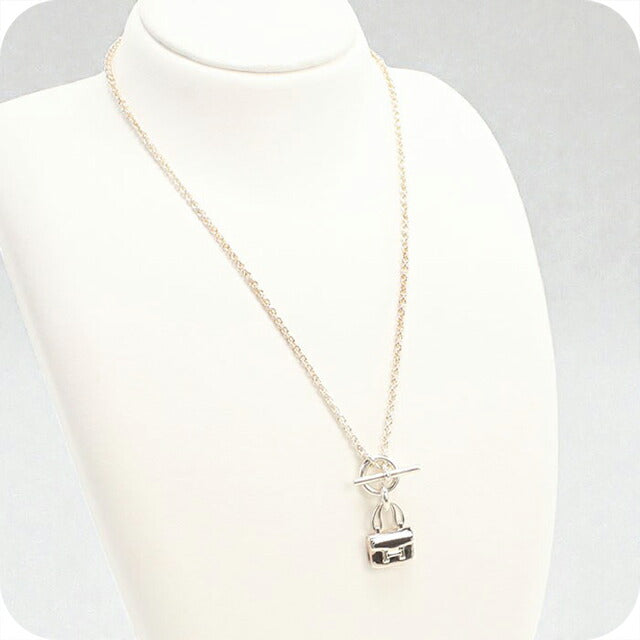 中古 エルメス ネックレス レディース ブランド HERMES アミュレット コンスタンス ネックレス シルバー アクセサリー USDHE103583011