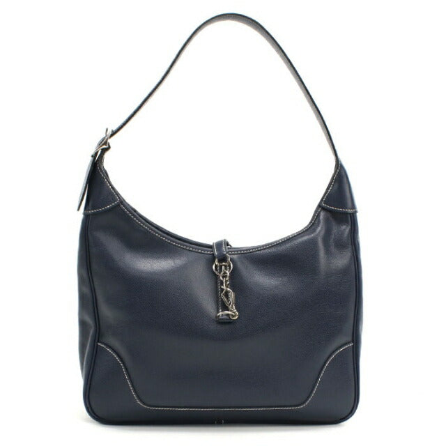 Used Hermes shoulder bag ladies brand HERMES trim 31 navy USDHE109390011