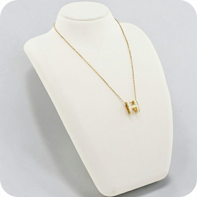 中古 エルメス ネックレス レディース ブランド HERMES POP H ホワイト