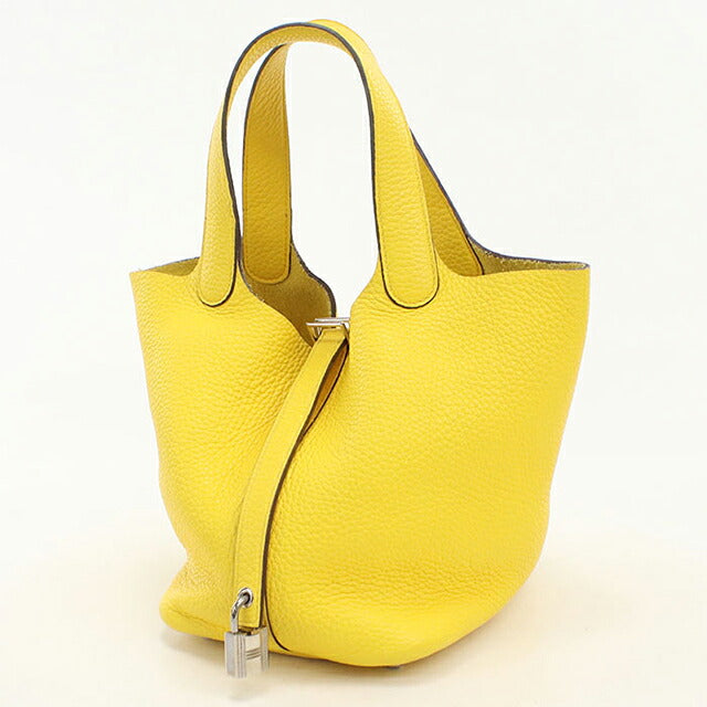 Used Hermes Handbag Unisex Brand HERMES Picotan Lock PM Yellow USDHE115358011