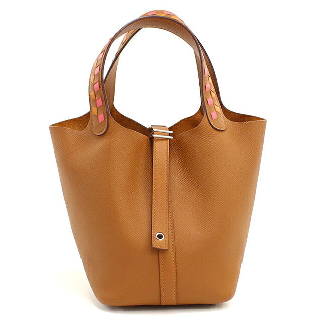 Used Hermes Handbag Unisex Brand HERMES Picotan Lock PM Tresage Gold USDHE115394011