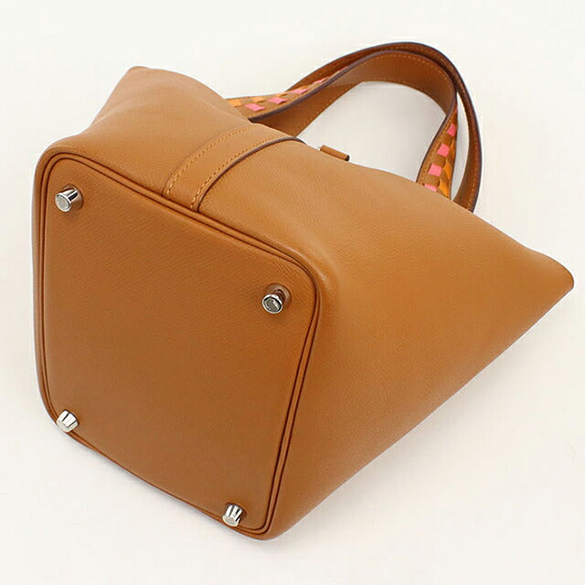 Used Hermes Handbag Unisex Brand HERMES Picotan Lock PM Tresage Gold USDHE115394011