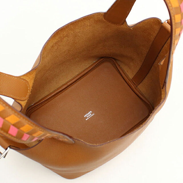 Used Hermes Handbag Unisex Brand HERMES Picotan Lock PM Tresage Gold USDHE115394011