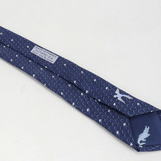 中古 エルメス ネクタイ メンズ ブランド HERMES シルクタイ ネイビー USDHE115440011