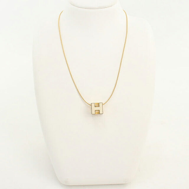 中古 エルメス ネックレス レディース ブランド HERMES カージュドアッシュ ホワイト アクセサリー USDHE115974011