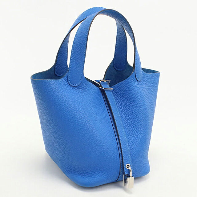 Used Hermes Handbag Unisex Brand HERMES Picotan Lock PM Blue USDHE117616011