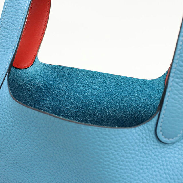 Used Hermes Handbag Unisex Brand HERMES Picotan Rock Eclat PM Blue USDHE117751011