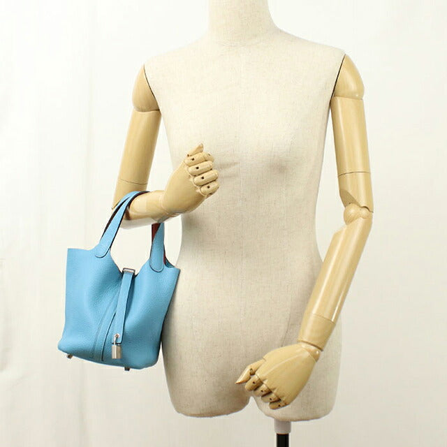 Used Hermes Handbag Unisex Brand HERMES Picotan Rock Eclat PM Blue USDHE117751011