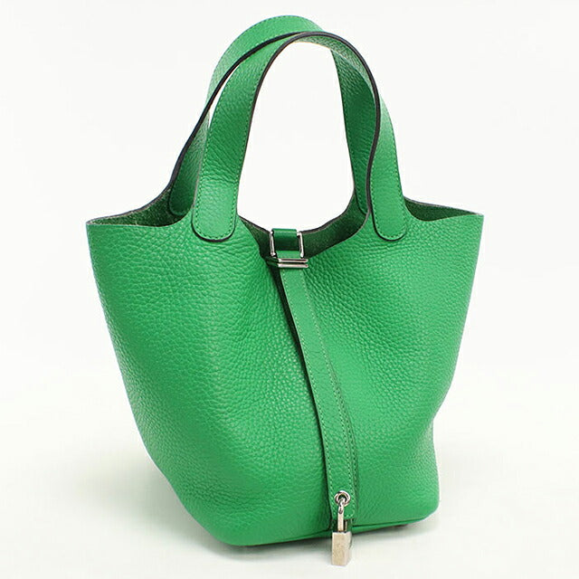 Used Hermes Handbag Unisex Brand HERMES Picotan Lock PM Green USDHE119358011