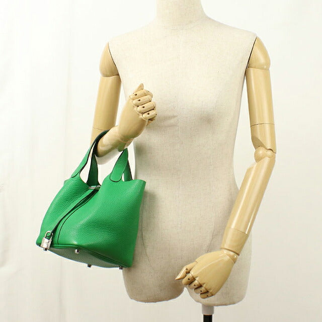 Used Hermes Handbag Unisex Brand HERMES Picotan Lock PM Green USDHE119358011