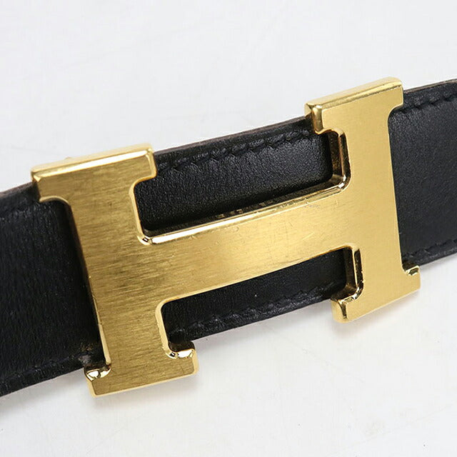 中古 エルメス ベルト ユニセックス ブランド HERMES コンスタンス Hベルト ブラック USDHE119549011
