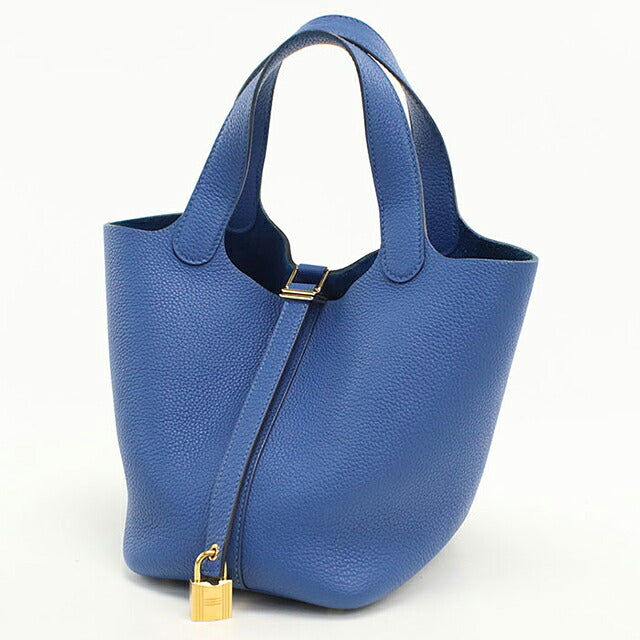 Used Hermes Handbag Unisex Brand HERMES Picotan Lock PM Blue USDHE120303011