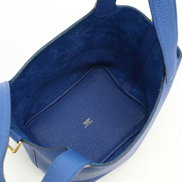 Used Hermes Handbag Unisex Brand HERMES Picotan Lock PM Blue USDHE120303011