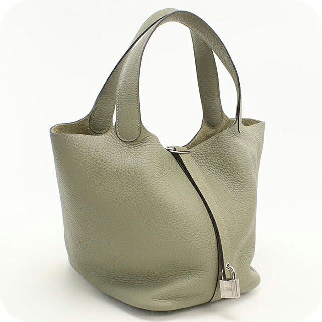 Used Hermes Handbag Unisex Brand HERMES Picotan Lock MM Green USDHE120767011