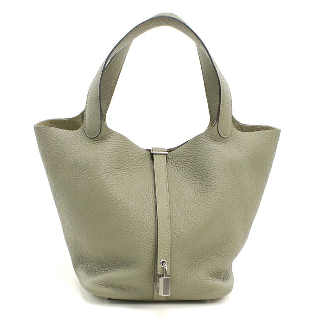 Used Hermes Handbag Unisex Brand HERMES Picotan Lock MM Green USDHE120767011