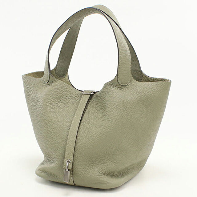 Used Hermes Handbag Unisex Brand HERMES Picotan Lock MM Green USDHE120767011
