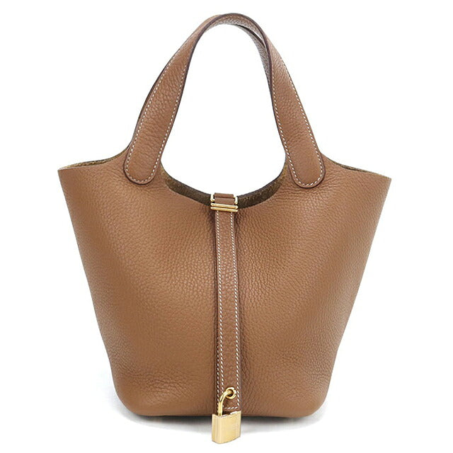 中古 エルメス ハンドバッグ ユニセックス ブランド HERMES ピコタンロックPM ブラウン USDHE121051011