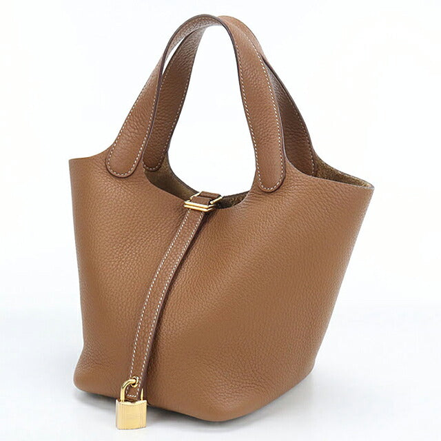 中古 エルメス ハンドバッグ ユニセックス ブランド HERMES ピコタンロックPM ブラウン USDHE121051011