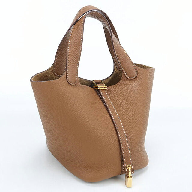 中古 エルメス ハンドバッグ ユニセックス ブランド HERMES ピコタンロックPM ブラウン USDHE121051011