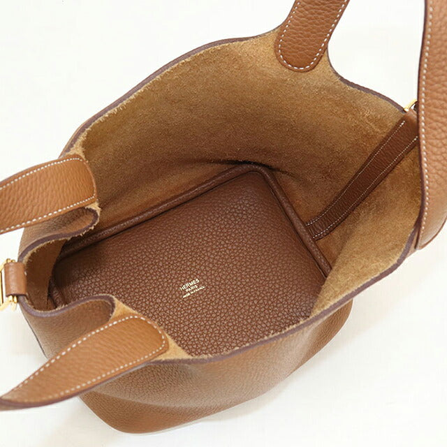 中古 エルメス ハンドバッグ ユニセックス ブランド HERMES ピコタンロックPM ブラウン USDHE121051011