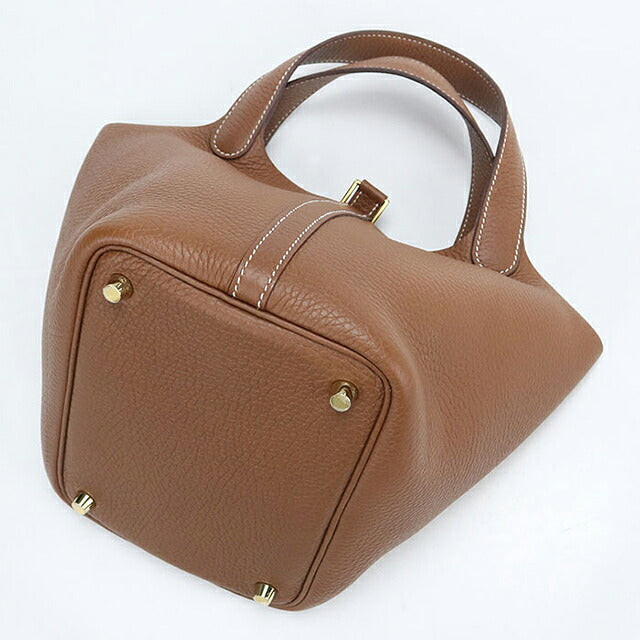 中古 エルメス ハンドバッグ ユニセックス ブランド HERMES ピコタンロックPM ブラウン USDHE121052011