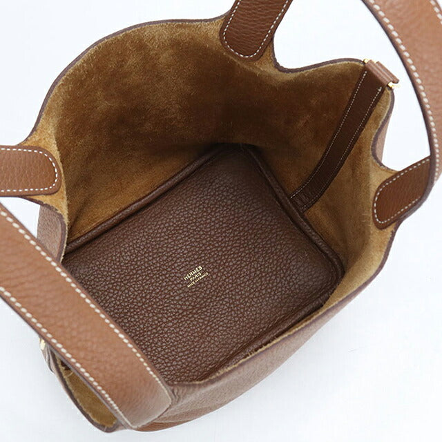 中古 エルメス ハンドバッグ ユニセックス ブランド HERMES ピコタンロックPM ブラウン USDHE121052011